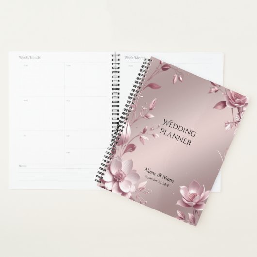 Delicate Roze Bloemige Planner (Display)