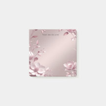 Delicate Roze Bloemige Post-it Briefjes