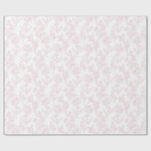 Delicate Roze Bloemlijn Kunst Bruidsdouche Cadeaupapier (Vlak)