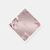 Delicate Roze Bloemmotief Servet (Hoek)