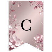 Delicate Roze Bloemslinger Vlag Vlaggetjes (Eerste vlag)