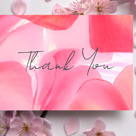 Delicate roze bloesem Baby shower bedankje Kaart