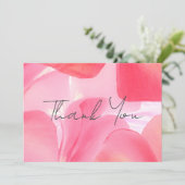 Delicate roze bloesem Baby shower bedankje Kaart (Staand voorkant)