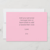 Delicate roze bloesem Baby shower bedankje Kaart (Achterkant)