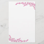 Delicate roze bloesems briefpapier (Voorkant)