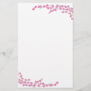 Delicate roze bloesems briefpapier