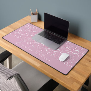 Delicate Roze Coquette Bows Bureaumat