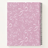 Delicate Roze Coquette Bows Notitieboek (Achterkant)