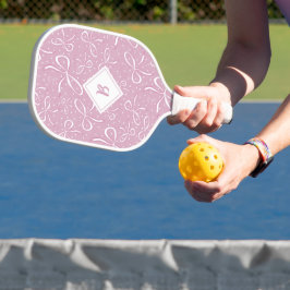 Delicate Roze Coquette Bows Pickleball Paddle