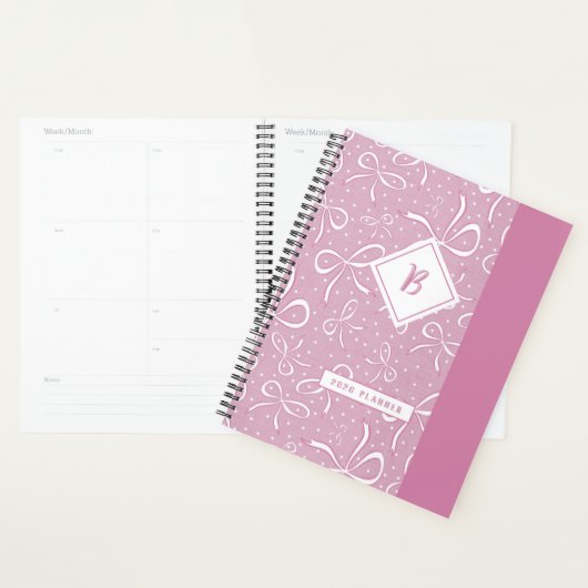 Delicate Roze Coquette Bows Planner (Display)