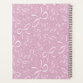 Delicate Roze Coquette Bows Planner (Achterkant)