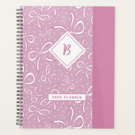 Delicate Roze Coquette Bows Planner