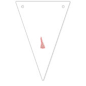 Delicate roze en bruine bloemen sieren een schone  vlaggetjes (Derde vlag)