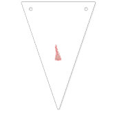 Delicate roze en bruine bloemen sieren een schone  vlaggetjes (Tweede vlag)