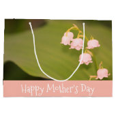 Delicate roze en olijvengroen groot cadeauzakje (Achterkant)