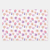Delicate roze en Paarse Florals Inpakpapier Vel (Voorkant 3)