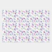 Delicate roze en Paarse Florals Inpakpapier Vel (Voorkant)