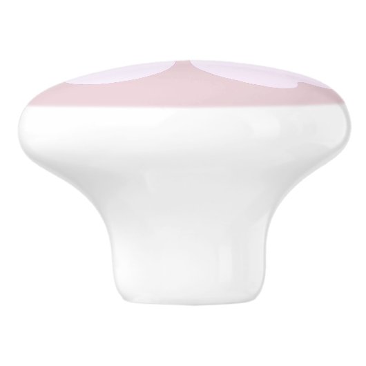 Delicate roze en witte bloem keramische knop (Zijkant)