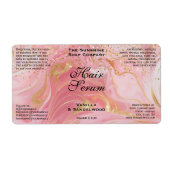 Delicate Roze Glitter & Gouden Dripfles Etiket (Voorkant)