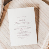 Delicate Roze Goud 50ste Huwelijksverjaardag Kaart