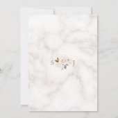 Delicate Roze Gouden Bloem Bruids Bruiloft Theepar Kaart (Achterkant)