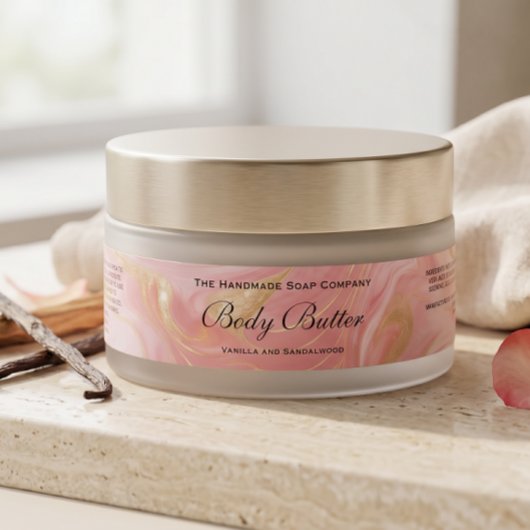 Delicate Roze Gouden Cosmetica Body Butter Pot Lab