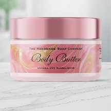 Delicate Roze Gouden Cosmetica Body Butter Pot Lab