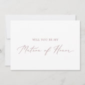 Delicate Roze Gouden Trouvriend Voorstelkaart Kaart (Voorkant)