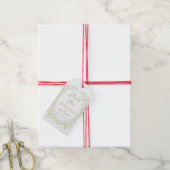 Delicate roze groene wilde bloem bruiloft dank u cadeaulabel (Met Touw)