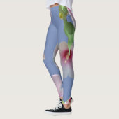Delicate roze hibiscus leggings (Links)