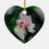 Delicate roze Iris Flower Art-Ornament Keramisch Ornament (Voorkant)
