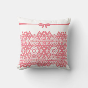 Delicate roze kant kussen