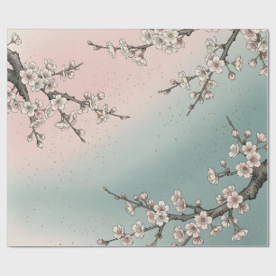 Delicate Roze Kersenbloesem Sakura Takken Cadeaupapier