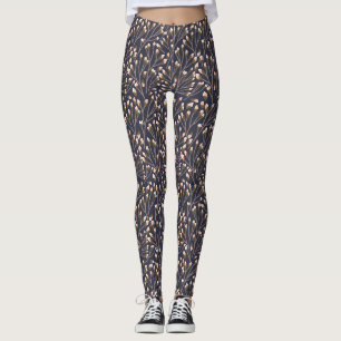 Delicate Roze Knoppen aan Bruine Takken Leggings