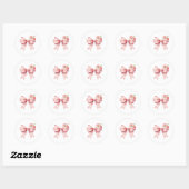 Delicate Roze Lint & Bloemen Ronde Sticker (Vel)