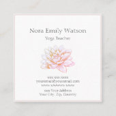 Delicate roze Lotus Flower Square Visitekaartje (Voorkant)