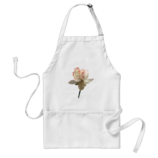 Delicate Roze Lotus Standaard Schort (Voorkant)