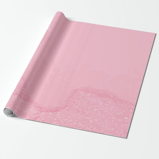 Delicate roze met lichte glinsteraccent ontwerp cadeaupapier (Uitgerold)