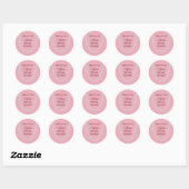 Delicate Roze Parels Bruiloft Feest Bedankt Ronde Sticker (Vel)
