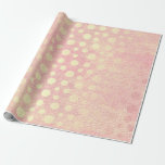 Delicate roze pasta Golden Polka Dots Cadeaupapier<br><div class="desc">Contemhedendaags chic wrapping paper. In elk geval zoals verjaardagen,  jubileumdagen,  nieuw huis,  afstuderen-pensioneringen,  kerst,  valentijn,  bedrijven,  verpakkingsbruiloften,  vrijgezellenfeesten,  enz.</div>