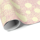 Delicate roze pasta Golden Polka Dots Cadeaupapier (Rol Hoek)