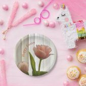 Delicate roze pasta's Fotografisch pap Papieren Bordje (Feest)