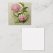 Delicate roze peonIes Notitiekaartje (Voorkant / Achterkant)