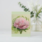 Delicate roze pony briefkaart (Staand voorkant)