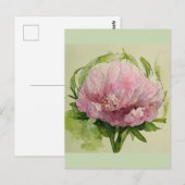 Delicate roze pony briefkaart (Voorkant / Achterkant)