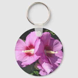 Delicate Roze Rose van Sharon/Hibiscus Foto Sleutelhanger