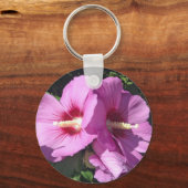 Delicate Roze Rose van Sharon/Hibiscus Foto Sleutelhanger (Voorkant)