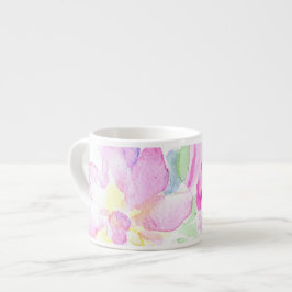 Delicate roze Roses Espresso Mok