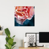 Delicate roze roze roze petalen Abstract Macro Poster (Thuiskantoor)