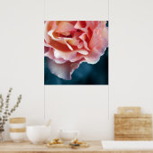 Delicate roze roze roze petalen Abstract Macro Poster (Keuken)